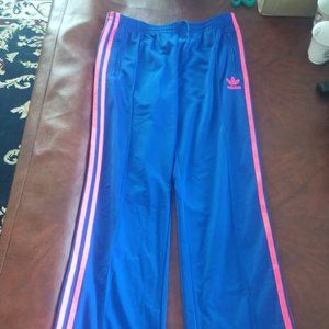 Adidas Track Pants Blue and Pink